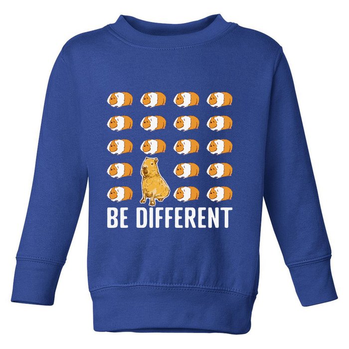 Be Different Capybaras Funny Rodent Capybara Toddler Sweatshirt