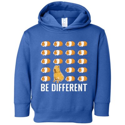 Be Different Capybaras Funny Rodent Capybara Toddler Hoodie