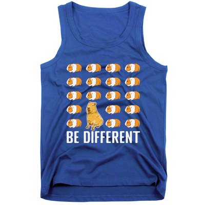 Be Different Capybaras Funny Rodent Capybara Tank Top