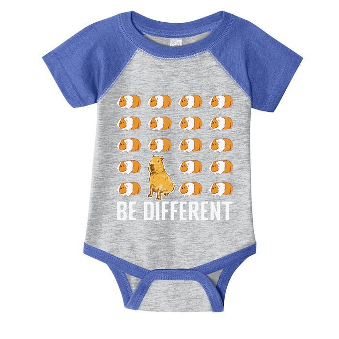 Be Different Capybaras Funny Rodent Capybara Infant Baby Jersey Bodysuit