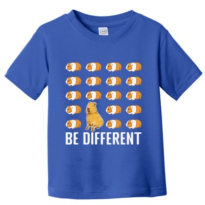 Be Different Capybaras Funny Rodent Capybara Toddler T-Shirt