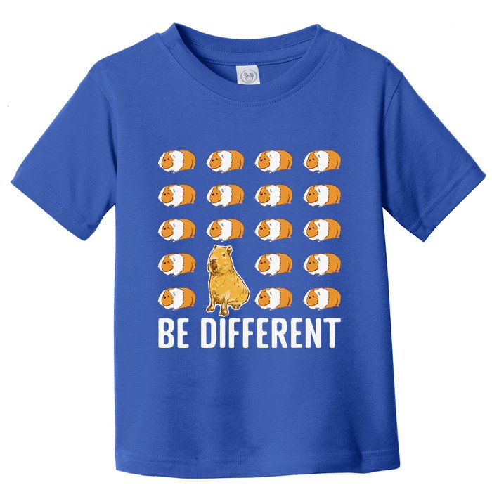 Be Different Capybaras Funny Rodent Capybara Toddler T-Shirt