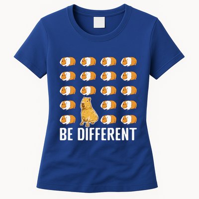 Be Different Capybaras Funny Rodent Capybara Womens T-Shirt