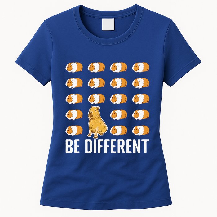 Be Different Capybaras Funny Rodent Capybara Womens T-Shirt