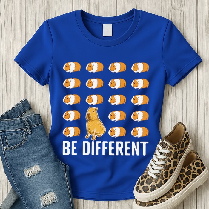 Be Different Capybaras Funny Rodent Capybara Womens T-Shirt