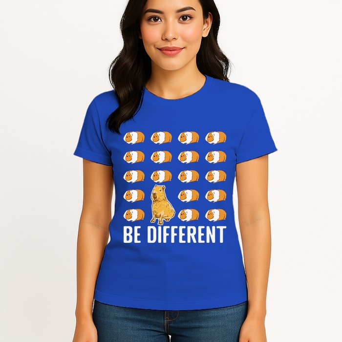 Be Different Capybaras Funny Rodent Capybara Womens T-Shirt