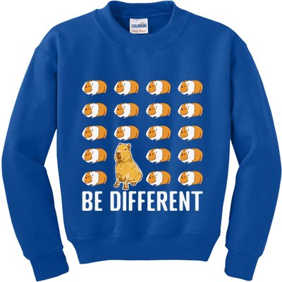 Be Different Capybaras Funny Rodent Capybara Kids Sweatshirt