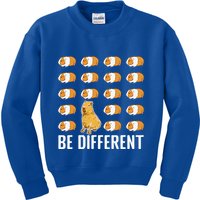 Be Different Capybaras Funny Rodent Capybara Kids Sweatshirt