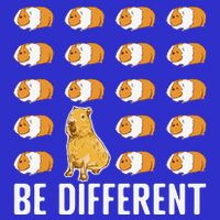 Be Different Capybaras Funny Rodent Capybara Short Acrylic Beanie