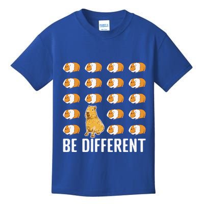 Be Different Capybaras Funny Rodent Capybara Kids T-Shirt