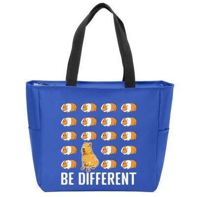 Be Different Capybaras Funny Rodent Capybara Zip Tote Bag