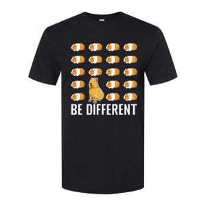 Be Different Capybaras Funny Rodent Capybara Softstyle CVC T-Shirt