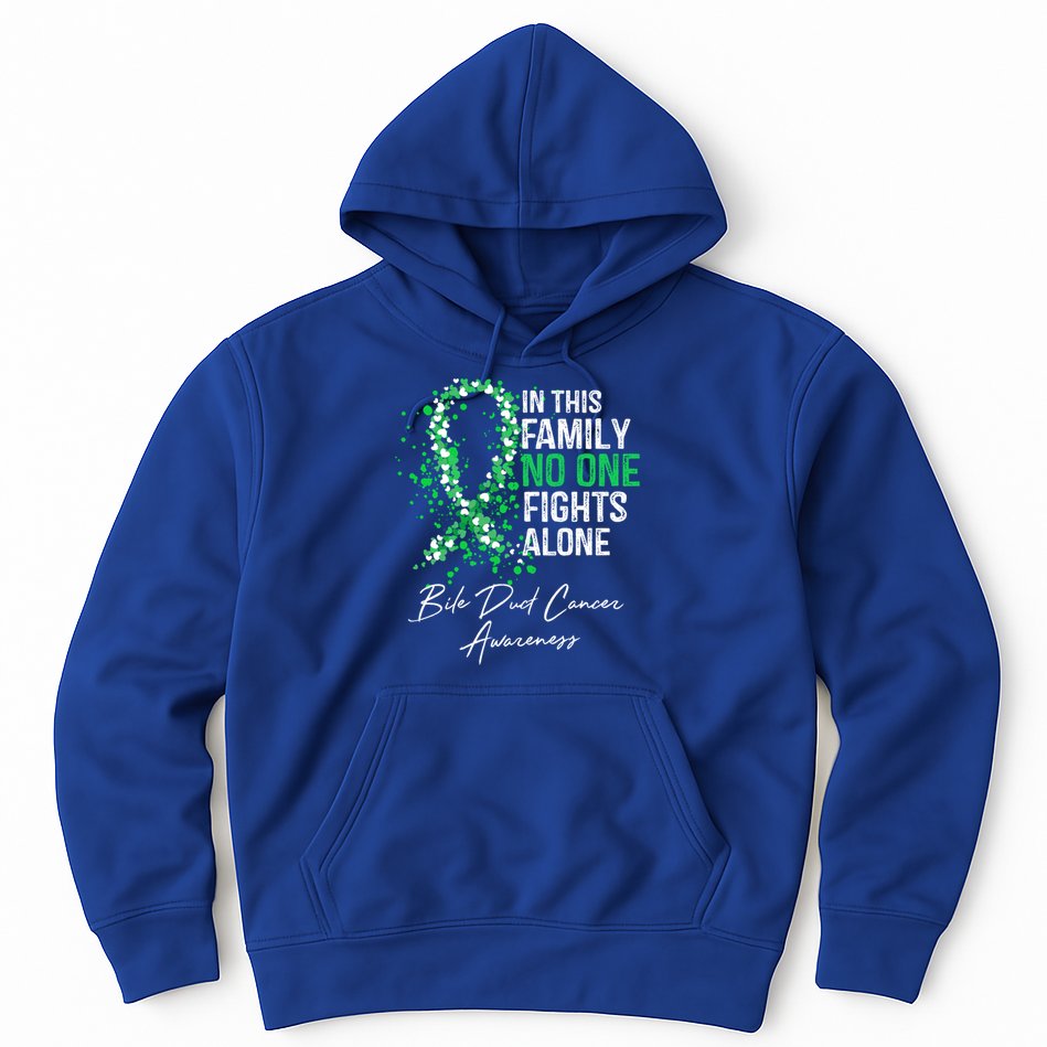 Bile Duct Cancer Awareness This Family No One Fights Alone Gift Hoodie