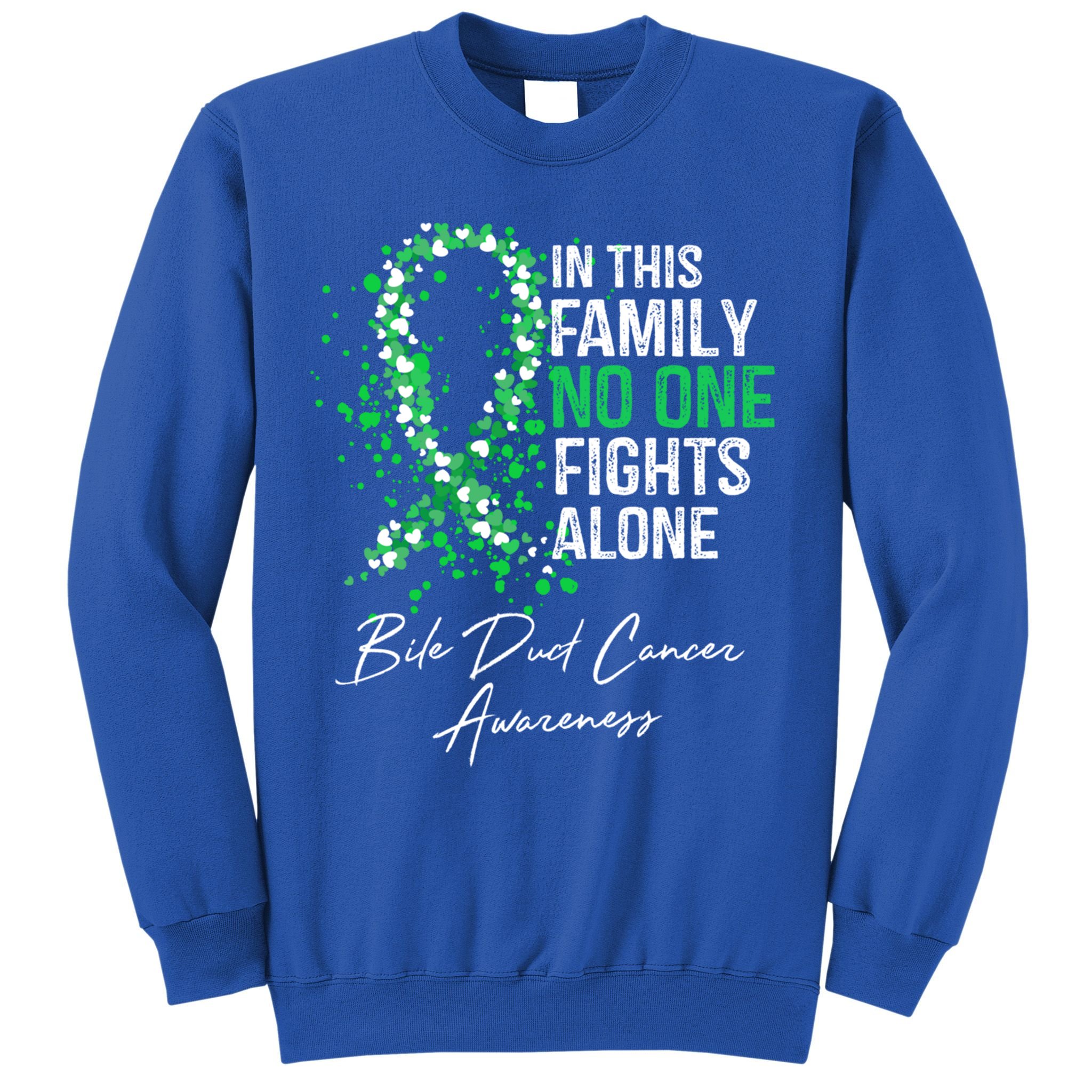 Bile Duct Cancer Awareness This Family No One Fights Alone Gift Sweatshirt