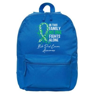 Bile Duct Cancer Awareness This Family No One Fights Alone Gift 16 in Basic Backpack