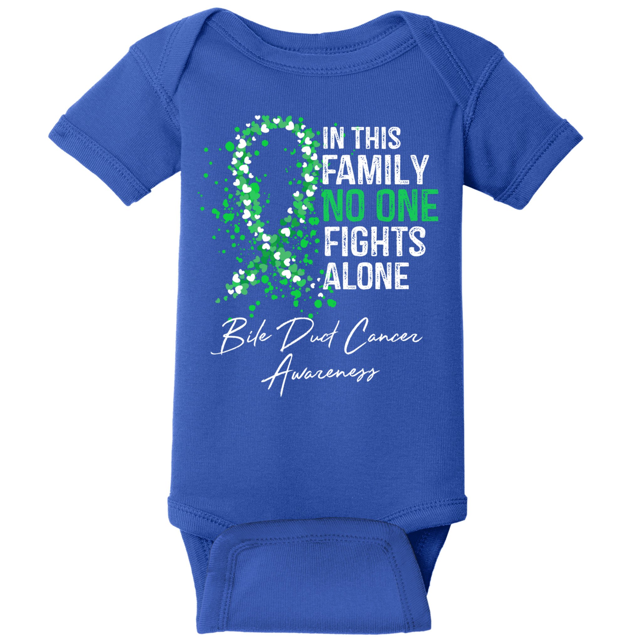 Bile Duct Cancer Awareness This Family No One Fights Alone Gift Baby Bodysuit