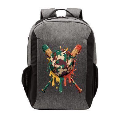 Baseball Drip Camo Baseball Bats Sports Cool Game Day Vector Backpack