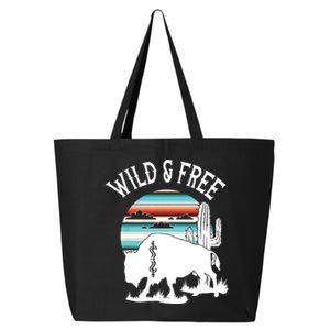 Bison Desert Cactus Serape Wild And Free Western Turquoise 25L Jumbo Tote