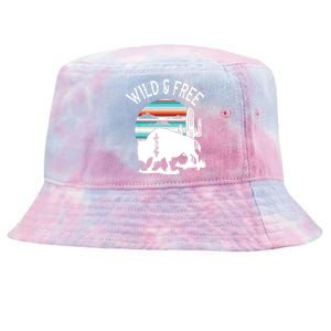 Bison Desert Cactus Serape Wild And Free Western Turquoise Tie-Dyed Bucket Hat