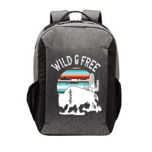 Bison Desert Cactus Serape Wild And Free Western Turquoise Vector Backpack