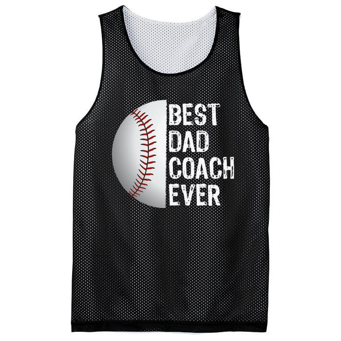 Best Dad Coach Ever Funny Baseball Sport Mesh Reversible Basketball Jersey Tank