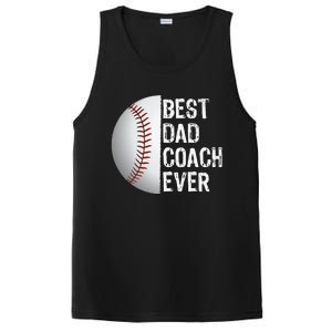 Best Dad Coach Ever Funny Baseball Sport PosiCharge Competitor Tank