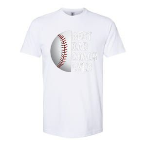 Best Dad Coach Ever Funny Baseball Sport Softstyle CVC T-Shirt