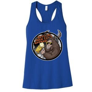 Bigfoot Deer Camp Funny Sasquatch Hunting Gift Women's Racerback Tank