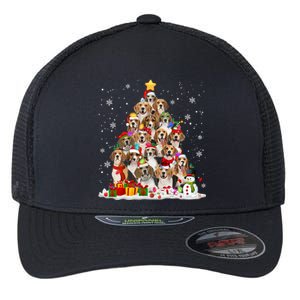 Beagle Dog Christmas Tree Santa Xmas Merry Dogmas Cute Gift Flexfit Unipanel Trucker Cap