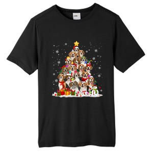 Beagle Dog Christmas Tree Santa Xmas Merry Dogmas Cute Gift Tall Fusion ChromaSoft Performance T-Shirt