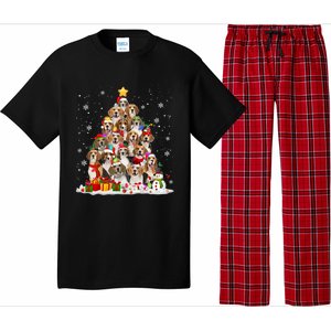 Beagle Dog Christmas Tree Santa Xmas Merry Dogmas Cute Gift Pajama Set