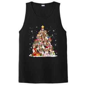 Beagle Dog Christmas Tree Santa Xmas Merry Dogmas Cute Gift PosiCharge Competitor Tank