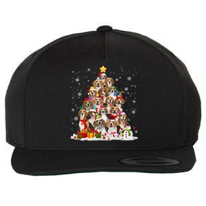 Beagle Dog Christmas Tree Santa Xmas Merry Dogmas Cute Gift Wool Snapback Cap