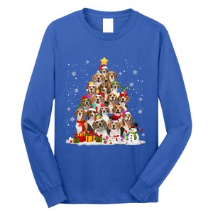 Beagle Dog Christmas Tree Santa Xmas Merry Dogmas Cute Gift Long Sleeve Shirt