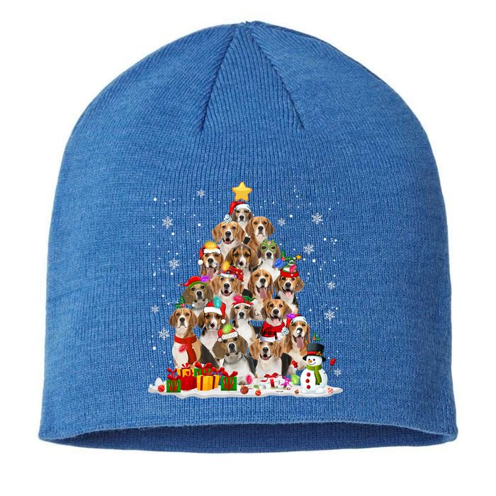 Beagle Dog Christmas Tree Santa Xmas Merry Dogmas Cute Gift Sustainable Beanie