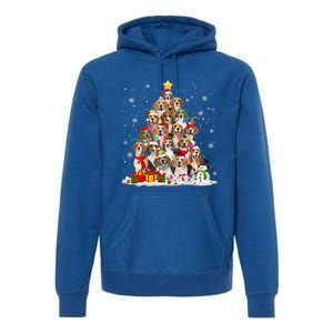 Beagle Dog Christmas Tree Santa Xmas Merry Dogmas Cute Gift Premium Hoodie