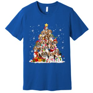 Beagle Dog Christmas Tree Santa Xmas Merry Dogmas Cute Gift Premium T-Shirt