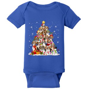 Beagle Dog Christmas Tree Santa Xmas Merry Dogmas Cute Gift Baby Bodysuit