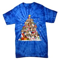 Beagle Dog Christmas Tree Santa Xmas Merry Dogmas Cute Gift Tie-Dye T-Shirt