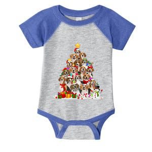 Beagle Dog Christmas Tree Santa Xmas Merry Dogmas Cute Gift Infant Baby Jersey Bodysuit