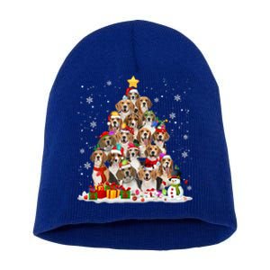 Beagle Dog Christmas Tree Santa Xmas Merry Dogmas Cute Gift Short Acrylic Beanie