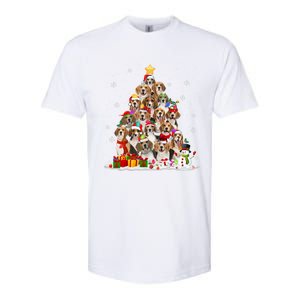 Beagle Dog Christmas Tree Santa Xmas Merry Dogmas Cute Gift Softstyle CVC T-Shirt