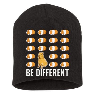 Be different Capybaras Funny Capibara Rodent Capybara  Short Acrylic Beanie