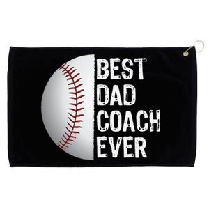 Best Dad Coach Ever Funny Baseball Sport Grommeted Golf Towel