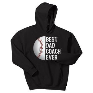 Best Dad Coach Ever Funny Baseball Sport Kids Hoodie