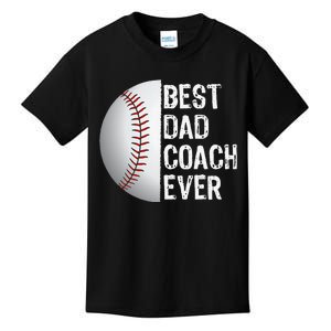 Best Dad Coach Ever Funny Baseball Sport Kids T-Shirt