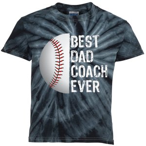 Best Dad Coach Ever Funny Baseball Sport Kids Tie-Dye T-Shirt