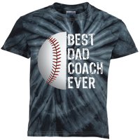 Best Dad Coach Ever Funny Baseball Sport Kids Tie-Dye T-Shirt