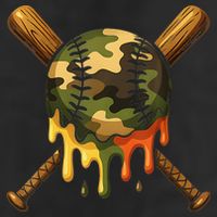Baseball Drip Camo Baseball Ice Cream Dripping Game Day Adult Drive Performance Visor