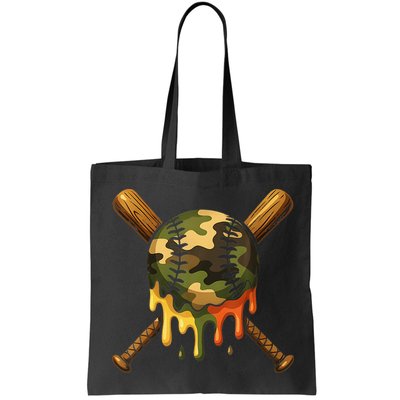 Baseball Drip Camo Baseball Ice Cream Dripping Game Day Bag